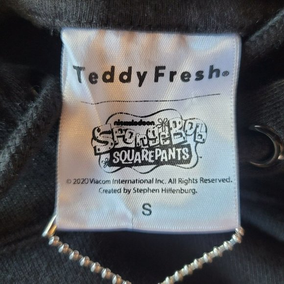 NWT Teddy Fresh X SpongeBob SquarePants 2020 Limited Edition Black Hoodie Small - Picture 5 of 10